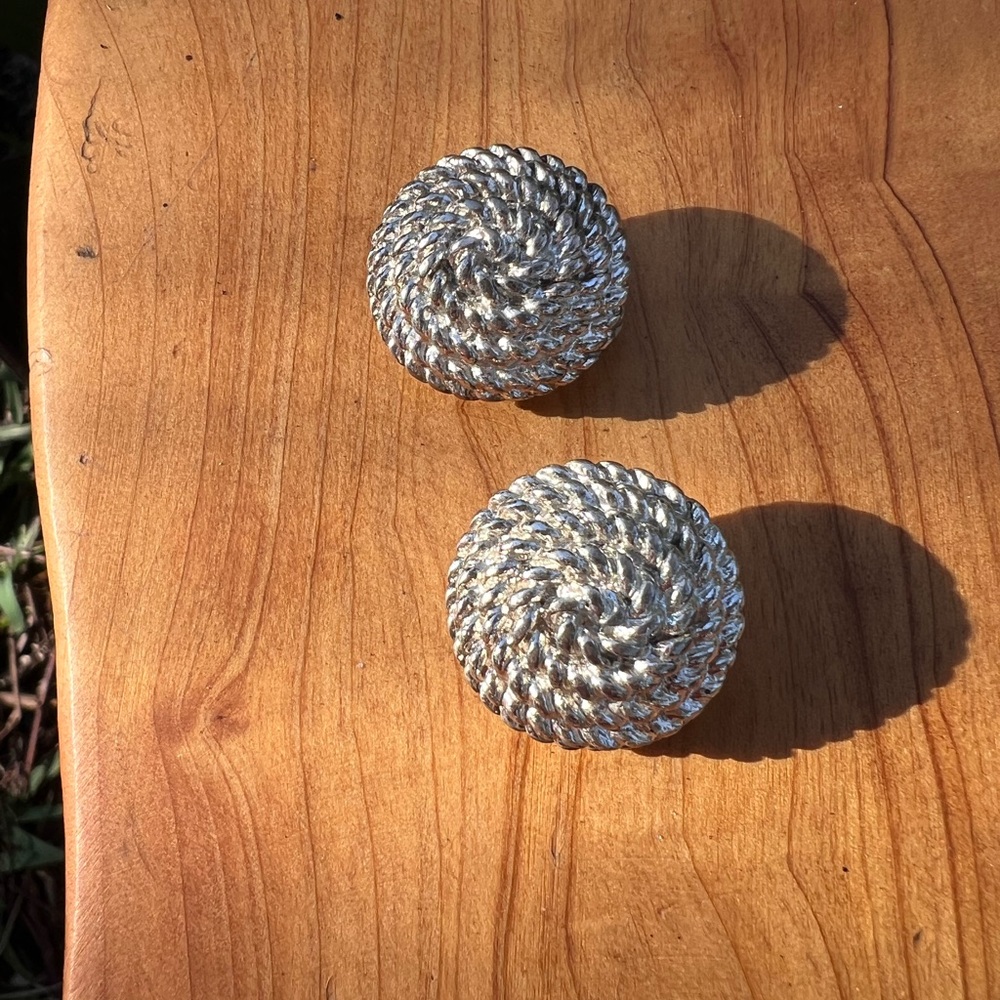 Givenchy Silver Rose Stud Earrings - image 7